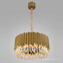 Large Luxury Modern gold K9 Crystal Chandelier Pendant Light for Hotel Lobby Home